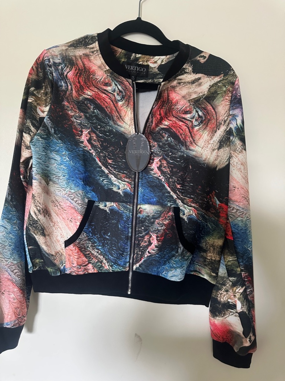 Vertigo Women's Bomber Jacket - Abstract Print